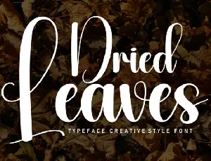 Dried Leaves Display Typeface font