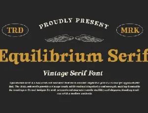 Equilibrium Serif font