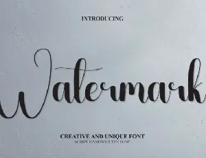 Watermark Script font