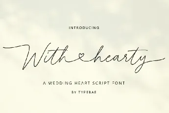 With Hearty font