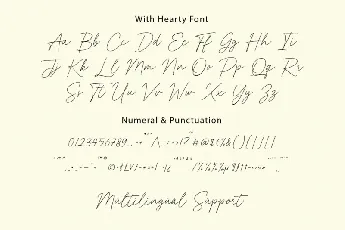 With Hearty font