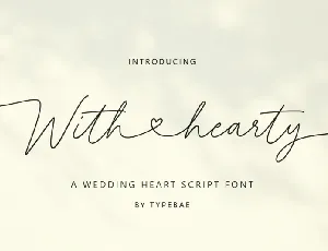 With Hearty font