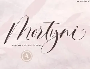 Mortyni Script font