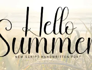 Hello Summer Script font