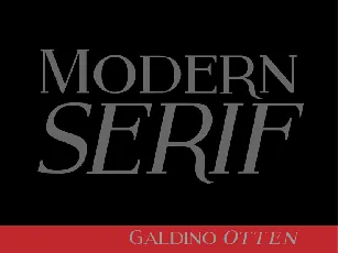 Modern Serif font