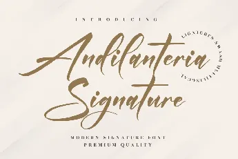 Andilanteria Signature font