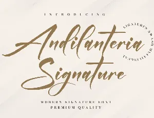 Andilanteria Signature font