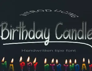 Birthday Candle Display font