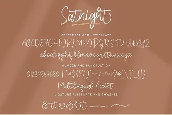 Satnight font