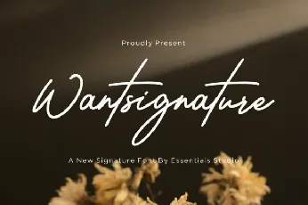 Wantsignature font