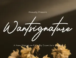 Wantsignature font