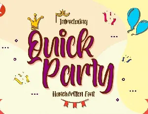 Quick Party Script font