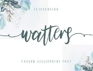 Watters Demo font