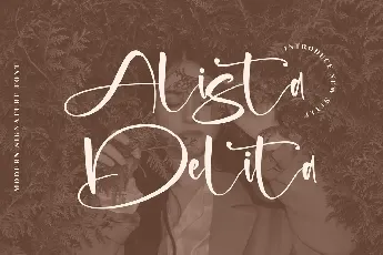 Alista Delita Signature font