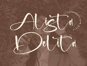 Alista Delita Signature font