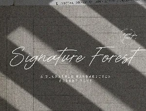 Signature Forest font