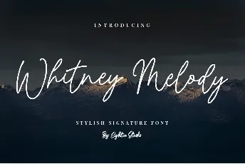 Whitney Melody Stylish Signature font