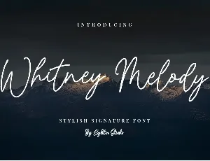 Whitney Melody Stylish Signature font