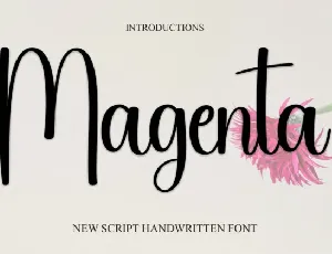 Magenta Script font