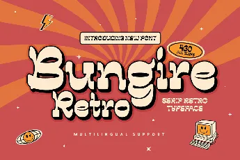 Bungire Retro trial font