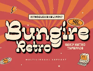 Bungire Retro trial font