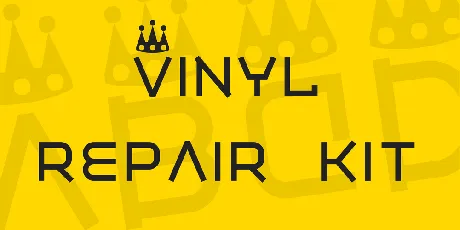 Vinyl repair kit font