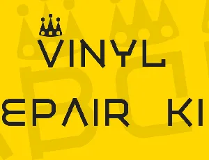 Vinyl repair kit font