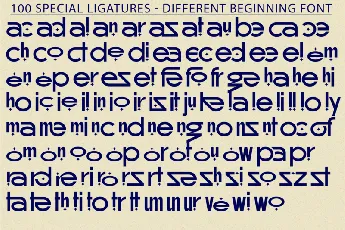 Different Beginning font