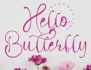 Hello Butterfly Calligraphy font