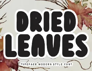 Dried Leaves Display font