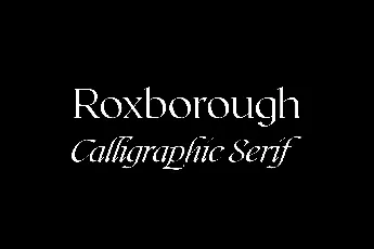 Roxborough CF font