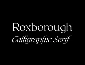 Roxborough CF font