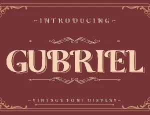 Gubriel font