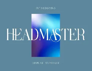 headmaster font