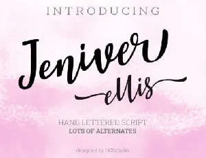 Jennifer Ellis Calligraphy font