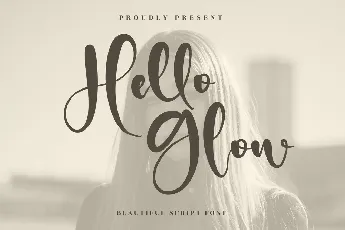 Hello Glow Script font