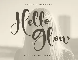 Hello Glow Script font