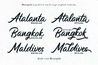 Monopola Script font