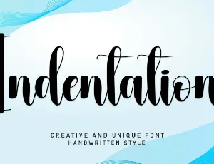 Indentation Script font