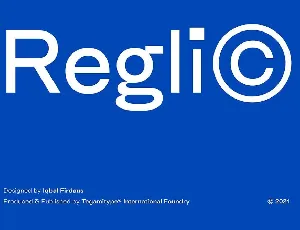 TG Reglic font