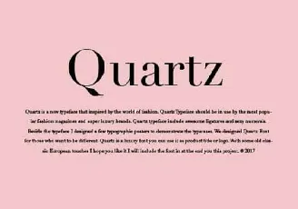 Quartz Typeface Free font