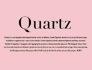 Quartz Typeface Free font