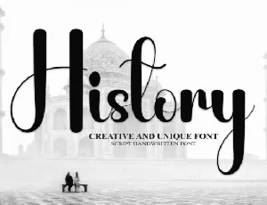 History Script Typeface font