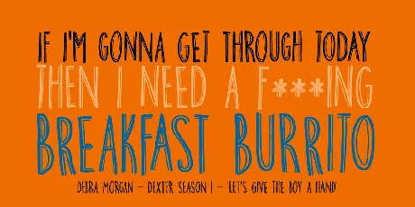 DK Breakfast Burrito font