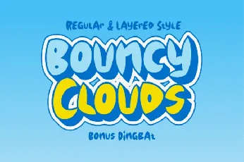 Bouncy Clouds Display font