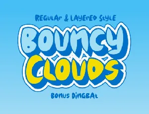 Bouncy Clouds Display font