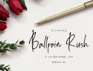 Ballpoin Rush Handwritten Script font