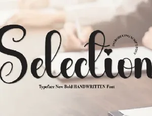 Selection Script font