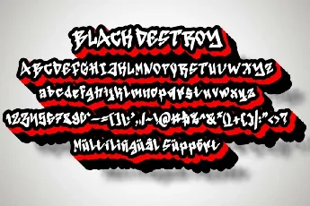 Black Destroy font