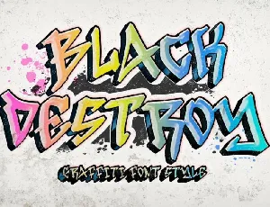 Black Destroy font